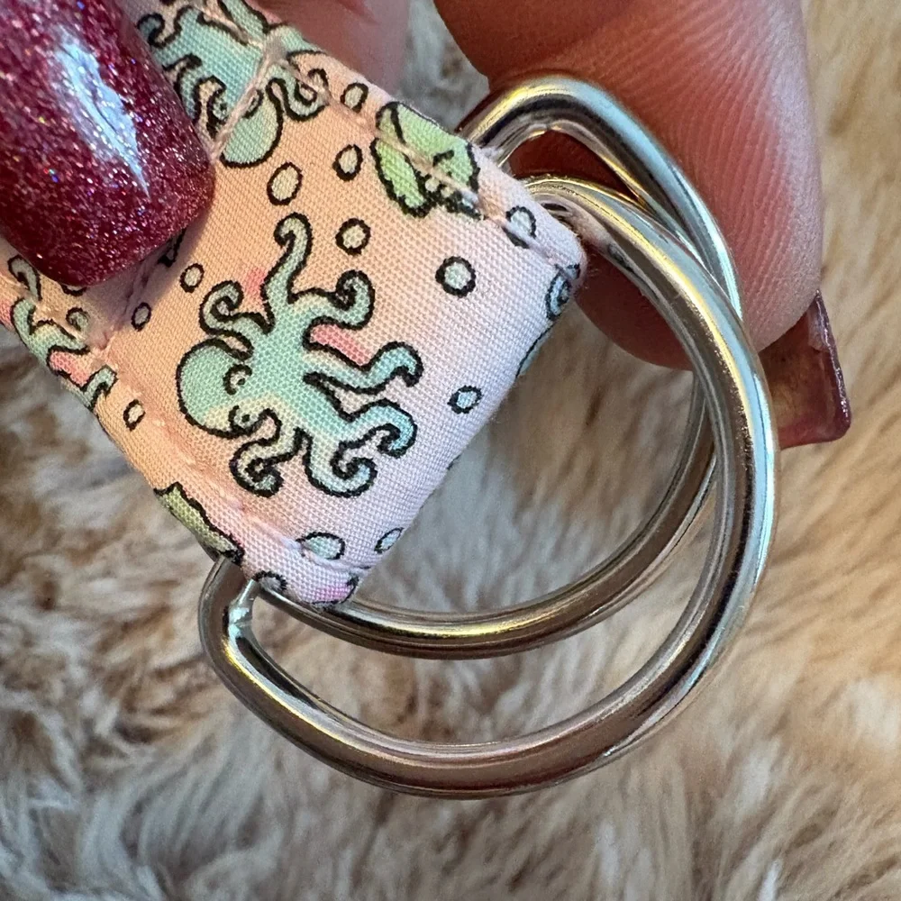 NWOT VINEYARD VINES Pink D-ring Octopus Shell Belt Girls Sz Large